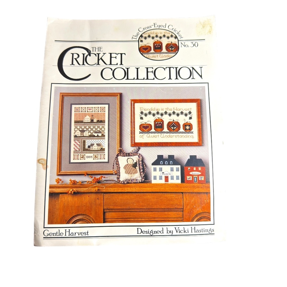 Gentle Harvest The Cricket Collection Cross Stitch Pattern NO 30 Pumpkin Fall
